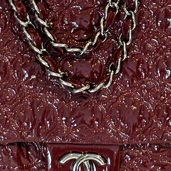 Chanel Quilted Burgundy Jumbo  Bag - Picture 2 of 10